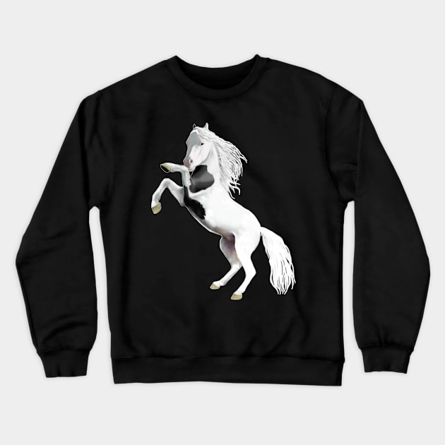 Rearing Shetland Pony Crewneck Sweatshirt by bhymer